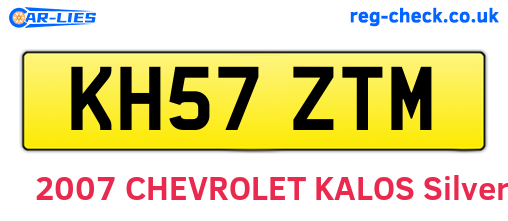 KH57ZTM are the vehicle registration plates.