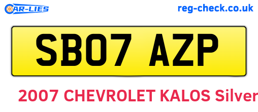 SB07AZP are the vehicle registration plates.