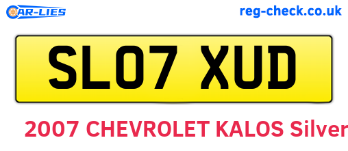 SL07XUD are the vehicle registration plates.
