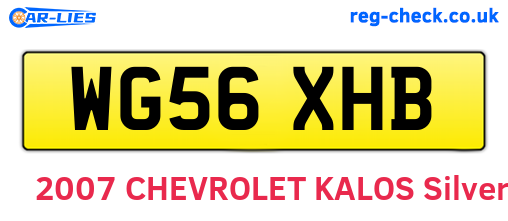 WG56XHB are the vehicle registration plates.