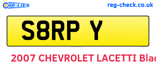 S8RPY are the vehicle registration plates.