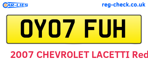 OY07FUH are the vehicle registration plates.