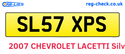 SL57XPS are the vehicle registration plates.