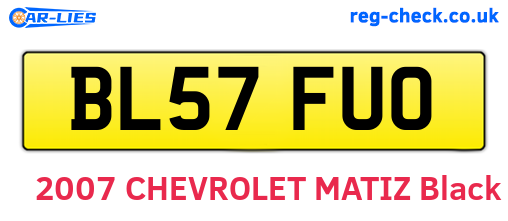 BL57FUO are the vehicle registration plates.