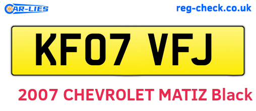 KF07VFJ are the vehicle registration plates.