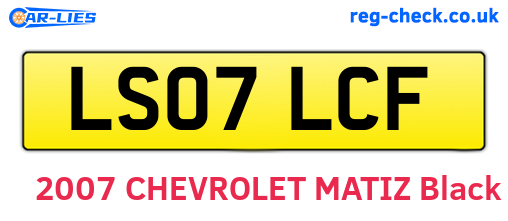 LS07LCF are the vehicle registration plates.