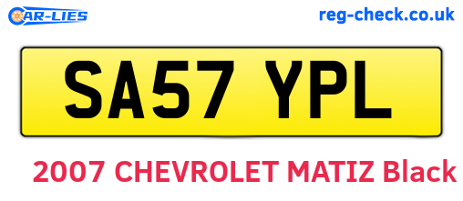 SA57YPL are the vehicle registration plates.
