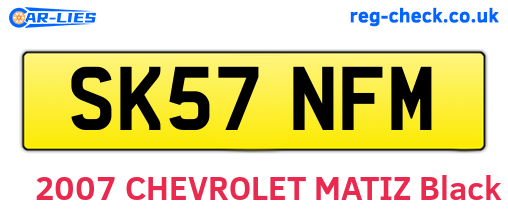 SK57NFM are the vehicle registration plates.
