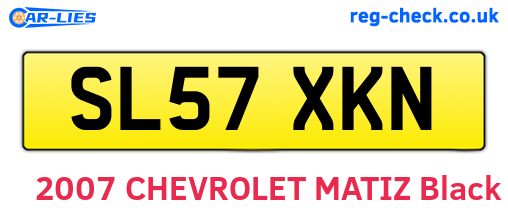 SL57XKN are the vehicle registration plates.