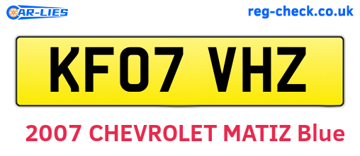 KF07VHZ are the vehicle registration plates.