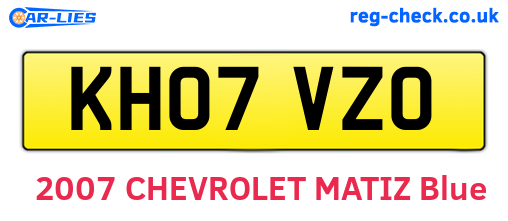 KH07VZO are the vehicle registration plates.