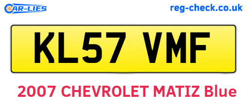 KL57VMF are the vehicle registration plates.
