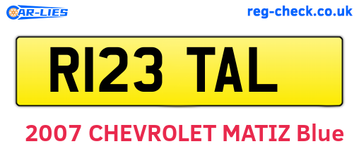 R123TAL are the vehicle registration plates.