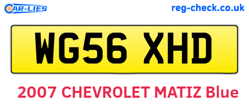 WG56XHD are the vehicle registration plates.