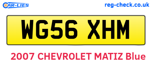 WG56XHM are the vehicle registration plates.