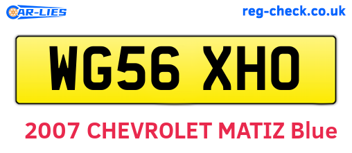 WG56XHO are the vehicle registration plates.