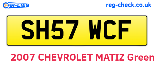 SH57WCF are the vehicle registration plates.