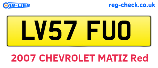 LV57FUO are the vehicle registration plates.
