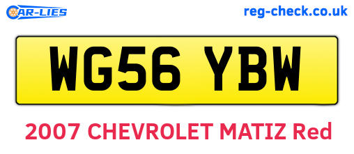 WG56YBW are the vehicle registration plates.