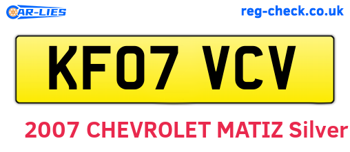 KF07VCV are the vehicle registration plates.