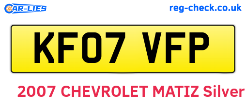 KF07VFP are the vehicle registration plates.