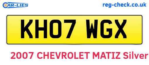 KH07WGX are the vehicle registration plates.