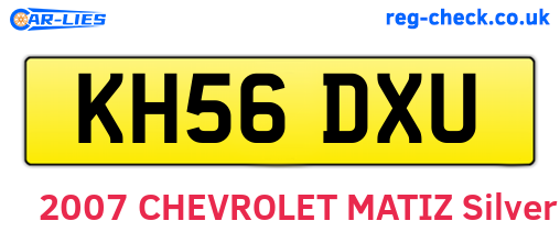 KH56DXU are the vehicle registration plates.