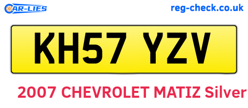KH57YZV are the vehicle registration plates.