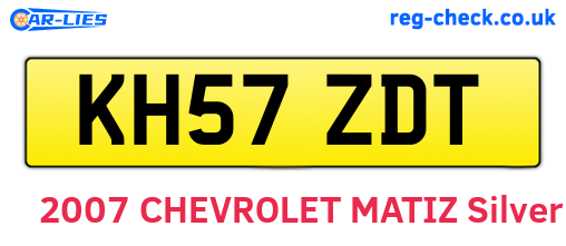 KH57ZDT are the vehicle registration plates.