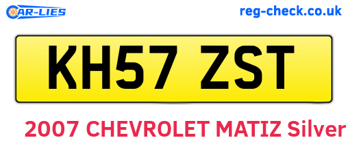 KH57ZST are the vehicle registration plates.