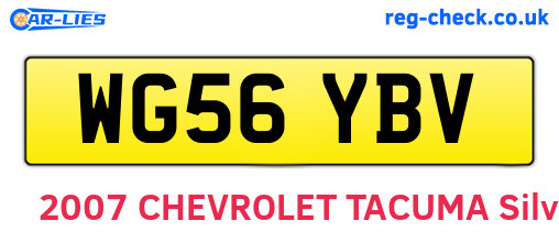 WG56YBV are the vehicle registration plates.