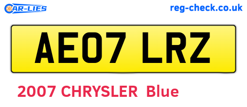AE07LRZ are the vehicle registration plates.