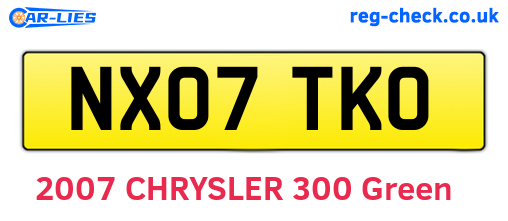 NX07TKO are the vehicle registration plates.