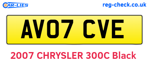 AV07CVE are the vehicle registration plates.