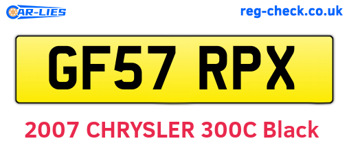 GF57RPX are the vehicle registration plates.