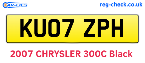 KU07ZPH are the vehicle registration plates.
