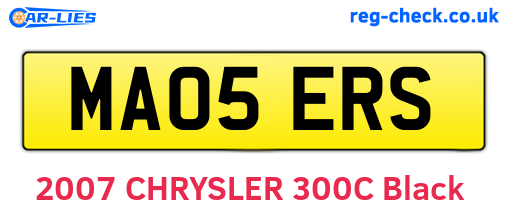 MA05ERS are the vehicle registration plates.