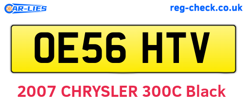 OE56HTV are the vehicle registration plates.