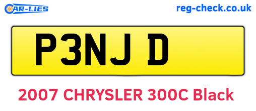 P3NJD are the vehicle registration plates.