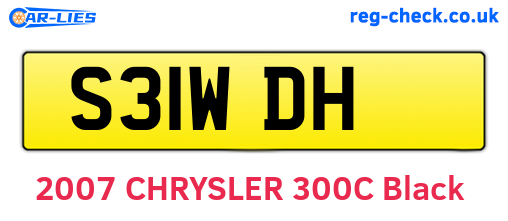 S31WDH are the vehicle registration plates.