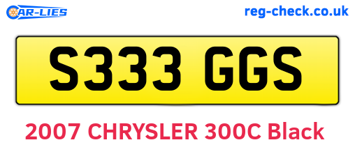 S333GGS are the vehicle registration plates.