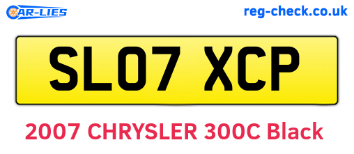 SL07XCP are the vehicle registration plates.