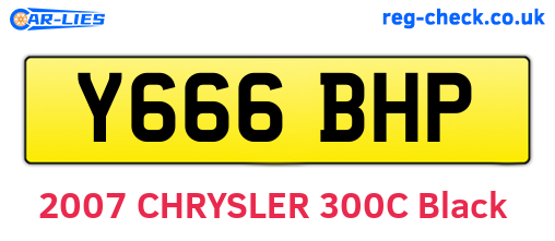 Y666BHP are the vehicle registration plates.