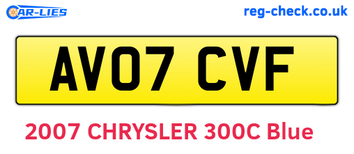 AV07CVF are the vehicle registration plates.
