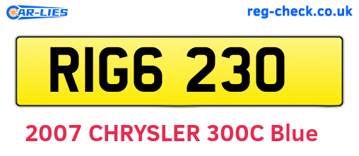 RIG6230 are the vehicle registration plates.