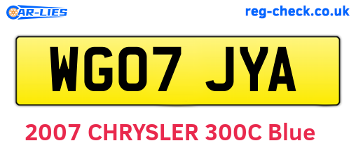 WG07JYA are the vehicle registration plates.