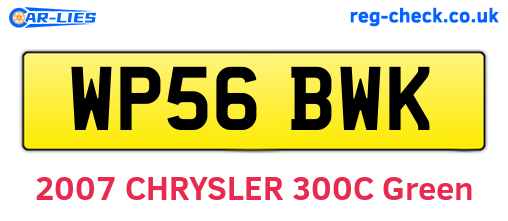 WP56BWK are the vehicle registration plates.