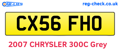 CX56FHO are the vehicle registration plates.