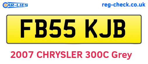 FB55KJB are the vehicle registration plates.