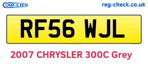 RF56WJL are the vehicle registration plates.